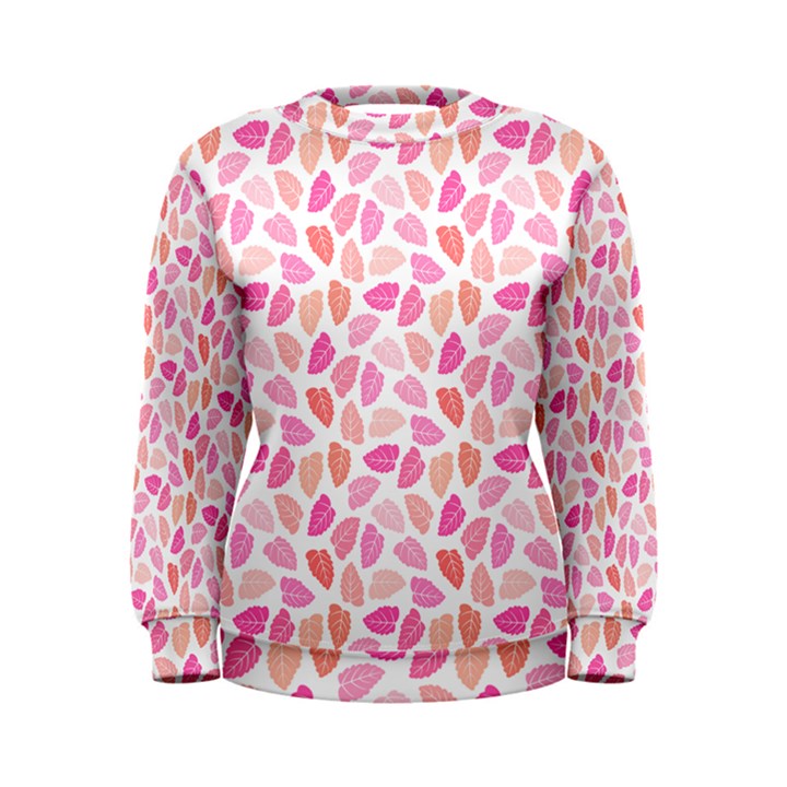 Pink Leaves Women s Sweatshirt