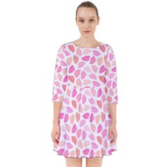 Pink Leaves Smock Dress by CuteKingdom