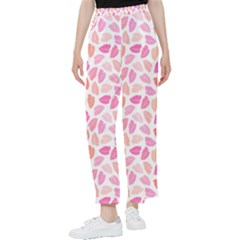 Pink Leaves Women s Pants 