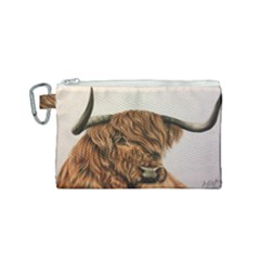 Highland Cow  Giclee Canvas Cosmetic Bag (small)