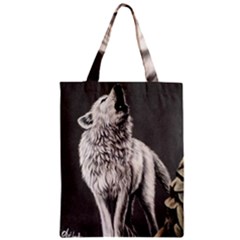 Arctic Wolf Zipper Classic Tote Bag by ArtByThree