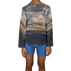 Coastal Sunset Scene At Montevideo City, Uruguay Kids  Long Sleeve Swimwear