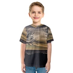 Coastal Sunset Scene At Montevideo City, Uruguay Kids  Sport Mesh Tee