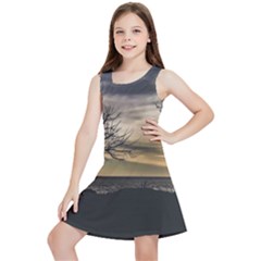 Coastal Sunset Scene At Montevideo City, Uruguay Kids  Lightweight Sleeveless Dress