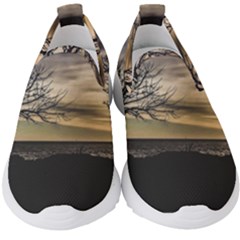 Coastal Sunset Scene At Montevideo City, Uruguay Kids  Slip On Sneakers by dflcprintsclothing