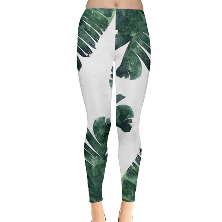 Green banana leaves Leggings 