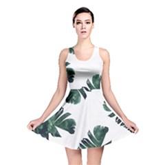 Green Banana Leaves Reversible Skater Dress by goljakoff