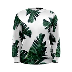 Green Banana Leaves Women s Sweatshirt by goljakoff