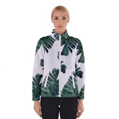 Green Banana Leaves Winter Jacket by goljakoff