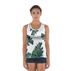 Green Banana Leaves Sport Tank Top  by goljakoff