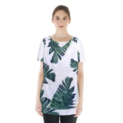 Green Banana Leaves Skirt Hem Sports Top by goljakoff