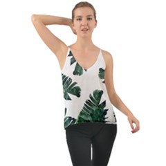 Green Banana Leaves Chiffon Cami by goljakoff