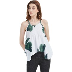 Green Banana Leaves Flowy Camisole Tank Top