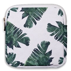 Green Banana Leaves Mini Square Pouch by goljakoff