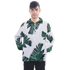 Green Banana Leaves Men s Half Zip Pullover by goljakoff