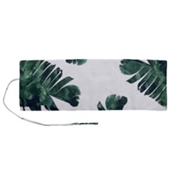 Green Banana Leaves Roll Up Canvas Pencil Holder (m) by goljakoff