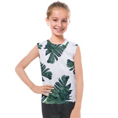 Green Banana Leaves Kids  Mesh Tank Top