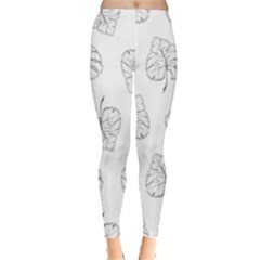 Doodle Leaves Leggings  by goljakoff