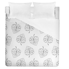 Doodle Leaves Duvet Cover (queen Size) by goljakoff