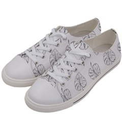 Doodle Leaves Women s Low Top Canvas Sneakers by goljakoff