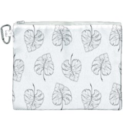 Doodle Leaves Canvas Cosmetic Bag (xxxl) by goljakoff