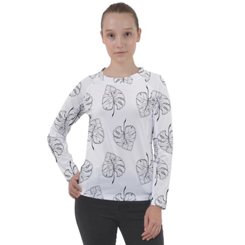 Doodle Leaves Women s Long Sleeve Raglan Tee by goljakoff