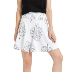 Doodle Leaves Waistband Skirt