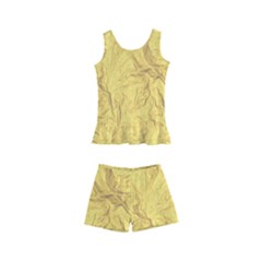 Gold Foil Kids  Boyleg Swimsuit by CuteKingdom