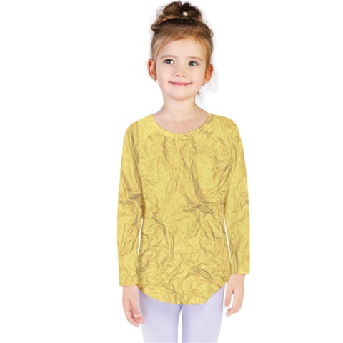 Gold Foil Kids  Long Sleeve Tee by CuteKingdom