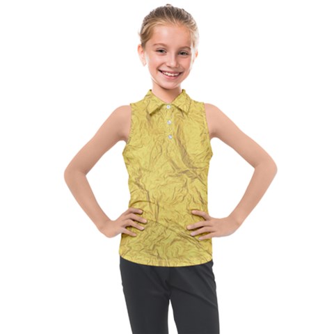 Gold Foil Kids  Sleeveless Polo Tee by CuteKingdom