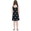 Black And White Baseball Motif Pattern Kids  Lightweight Sleeveless Dress View2