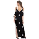 Black And White Baseball Motif Pattern Maxi Chiffon Cover Up Dress View2