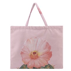 Rose Cactus Zipper Large Tote Bag by goljakoff