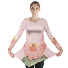 Rose Cactus Long Sleeve Tunic  by goljakoff