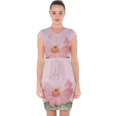 Rose Cactus Capsleeve Drawstring Dress  by goljakoff