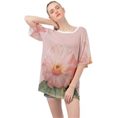 Rose Cactus Oversized Chiffon Top by goljakoff