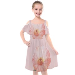 Rose Cactus Kids  Cut Out Shoulders Chiffon Dress by goljakoff