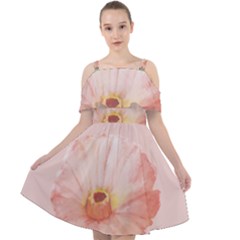 Rose Cactus Cut Out Shoulders Chiffon Dress by goljakoff