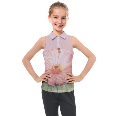 Rose Cactus Kids  Sleeveless Polo Tee by goljakoff