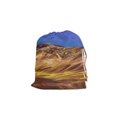 Colored Mountains Landscape, La Rioja, Argentina Drawstring Pouch (small) by dflcprintsclothing