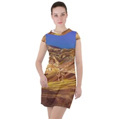 Colored Mountains Landscape, La Rioja, Argentina Drawstring Hooded Dress by dflcprintsclothing