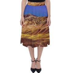 Colored Mountains Landscape, La Rioja, Argentina Classic Midi Skirt by dflcprintsclothing