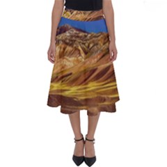 Colored Mountains Landscape, La Rioja, Argentina Perfect Length Midi Skirt by dflcprintsclothing