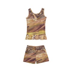 Colored Mountains Landscape, La Rioja, Argentina Kids  Boyleg Swimsuit by dflcprintsclothing