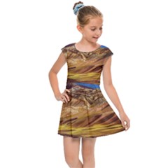 Colored Mountains Landscape, La Rioja, Argentina Kids  Cap Sleeve Dress by dflcprintsclothing