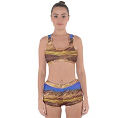 Colored Mountains Landscape, La Rioja, Argentina Racerback Boyleg Bikini Set by dflcprintsclothing