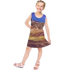 Colored Mountains Landscape, La Rioja, Argentina Kids  Tunic Dress by dflcprintsclothing