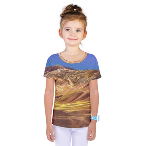 Colored Mountains Landscape, La Rioja, Argentina Kids  One Piece Tee by dflcprintsclothing