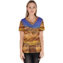 Colored Mountains Landscape, La Rioja, Argentina Women s V-Neck Scrub Top View1