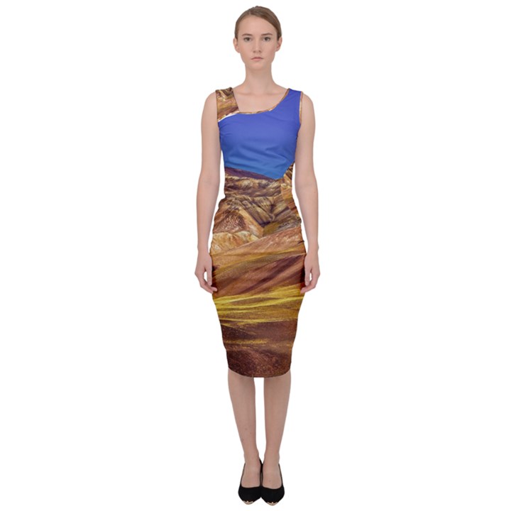 Colored Mountains Landscape, La Rioja, Argentina Sleeveless Pencil Dress